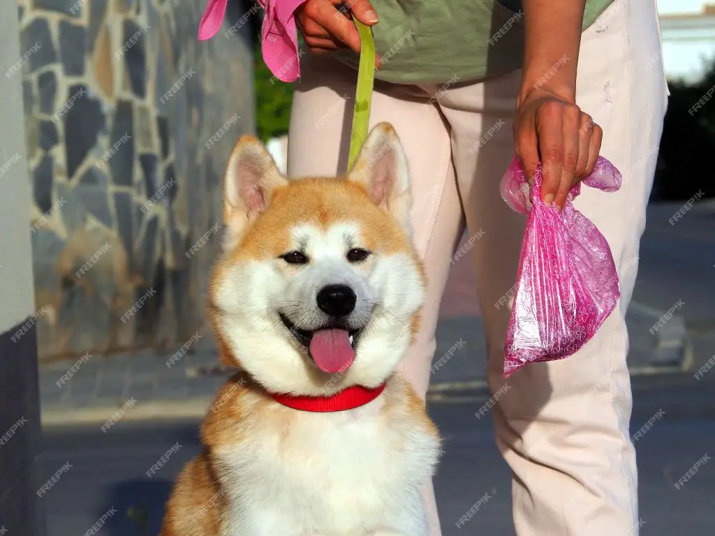 a hand holding a dog poop bag examining the contents