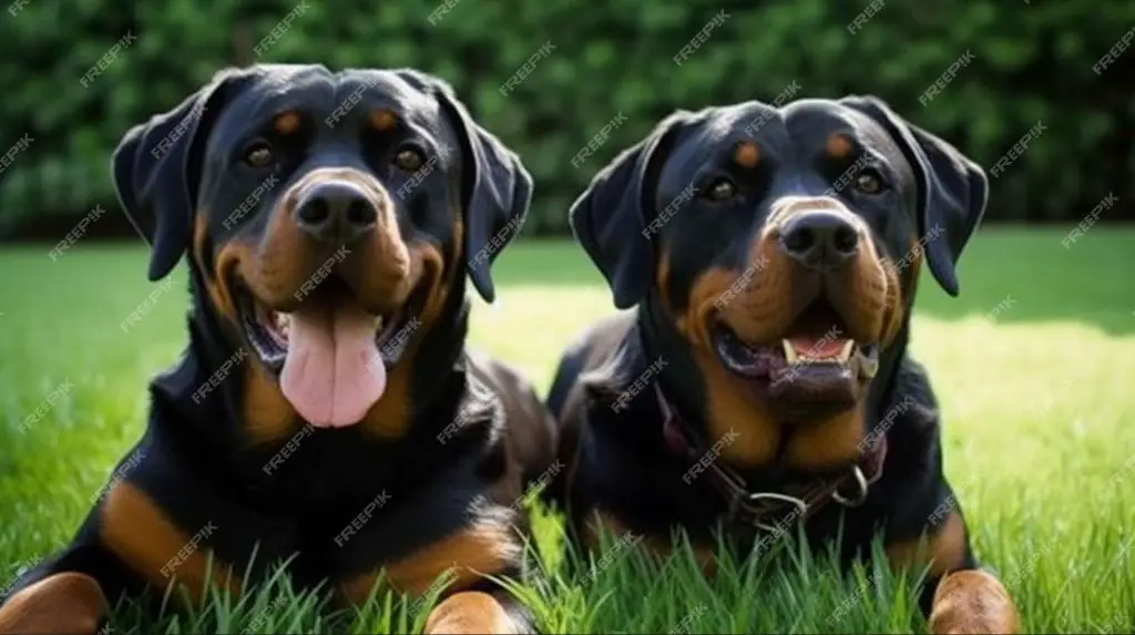 a male and female dog