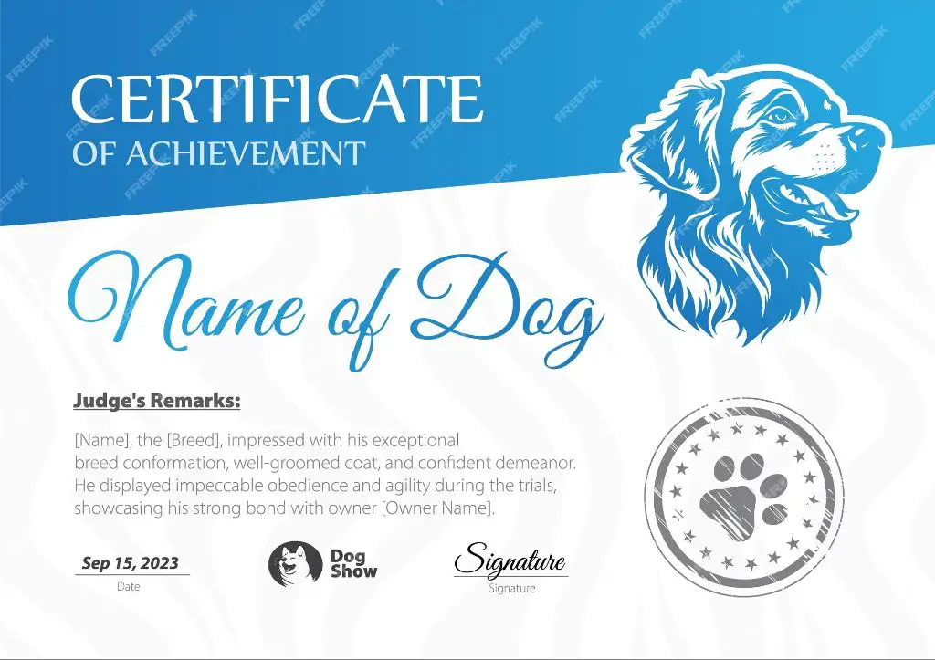 akc registration certificate