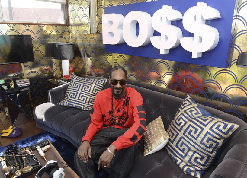 an image of the bold, luxury interior design inside snoop dogg's home