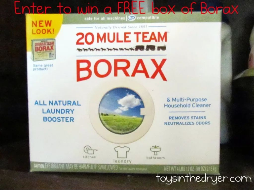 borax laundry booster in a washing machine