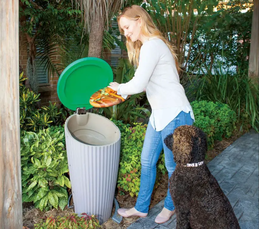 compost bin with dog poop