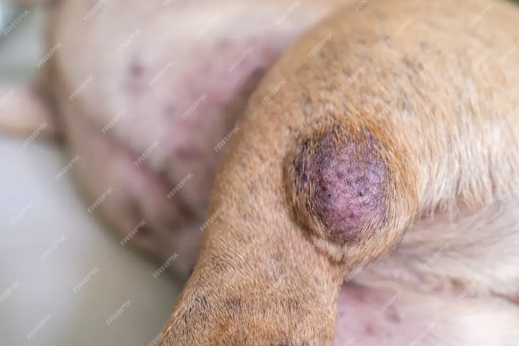 dog exhibiting symptom of incurable cancer