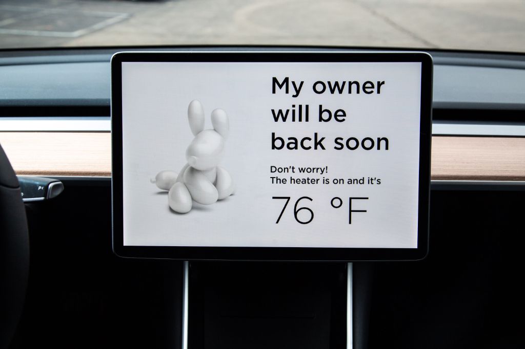 dog mode allows owners to leave pets safely in climate controlled vehicles.