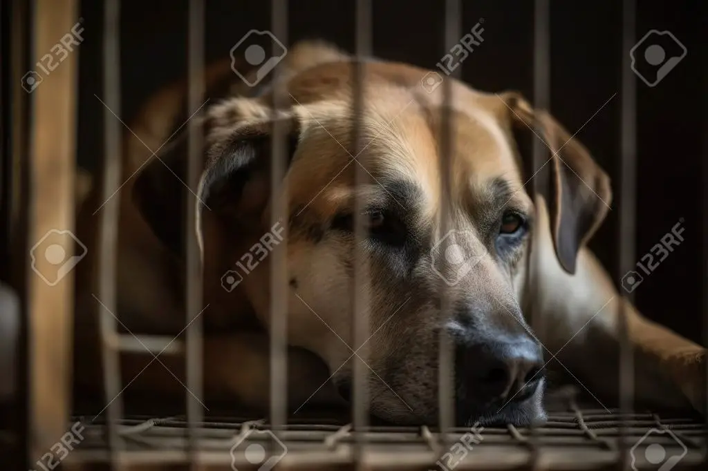 dog sleeping peacefully in a crate