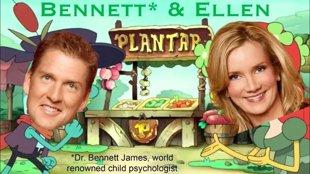 ellen and bennett looking shocked