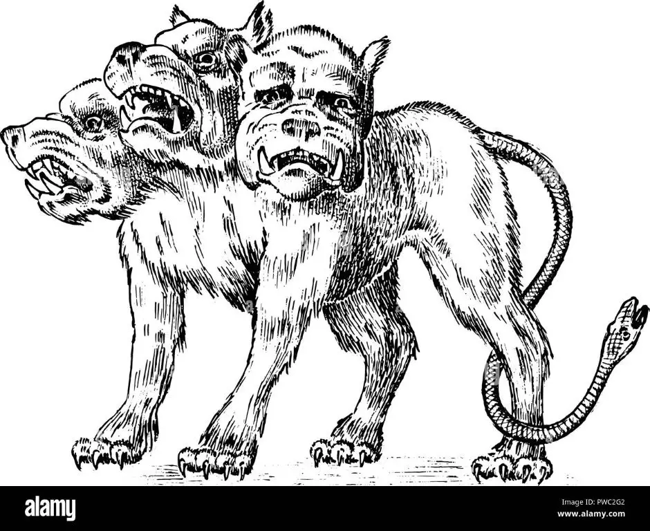 illustration of mythical cerberus