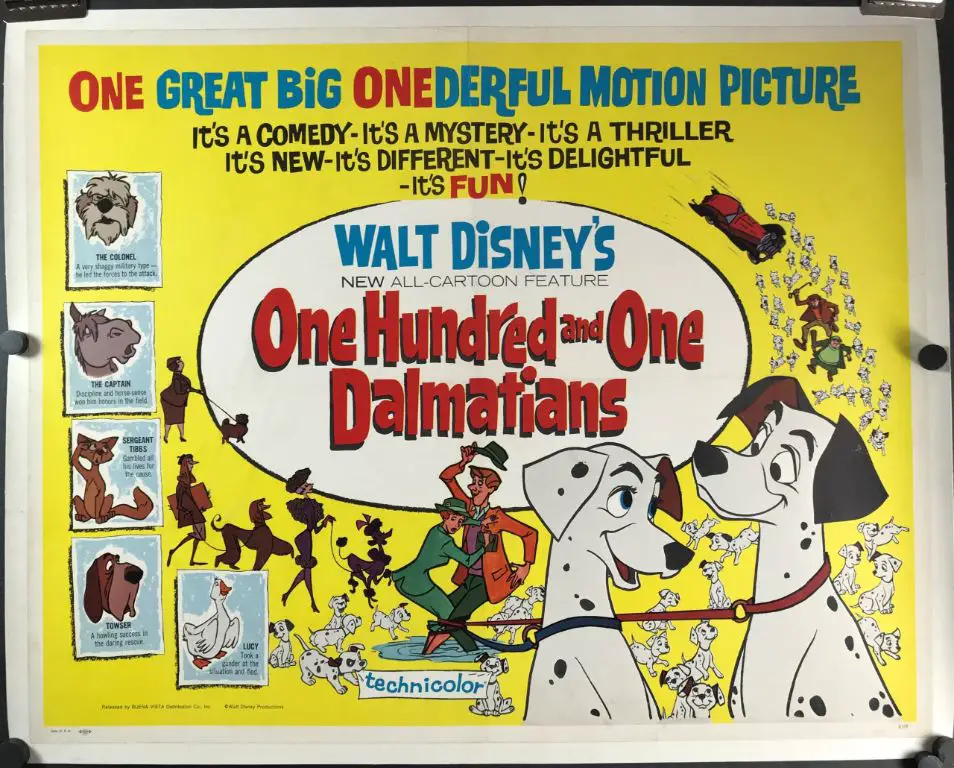 movie poster for 101 dalmatians 
