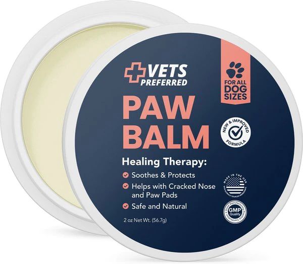 paw balms and waxes containing beeswax and oils can help condition pads.