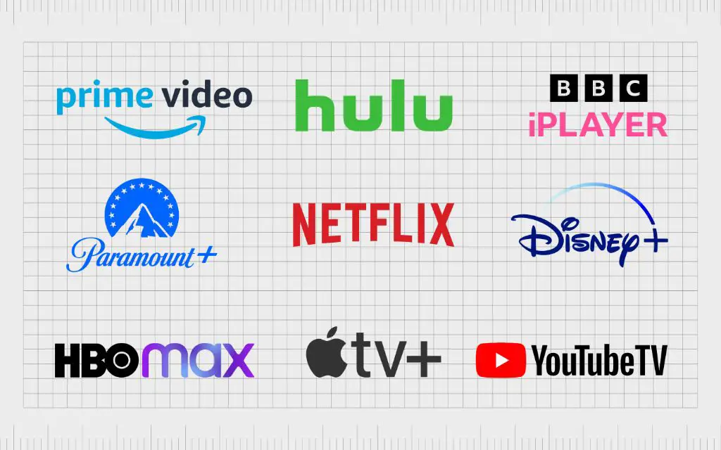 popular streaming service logos.