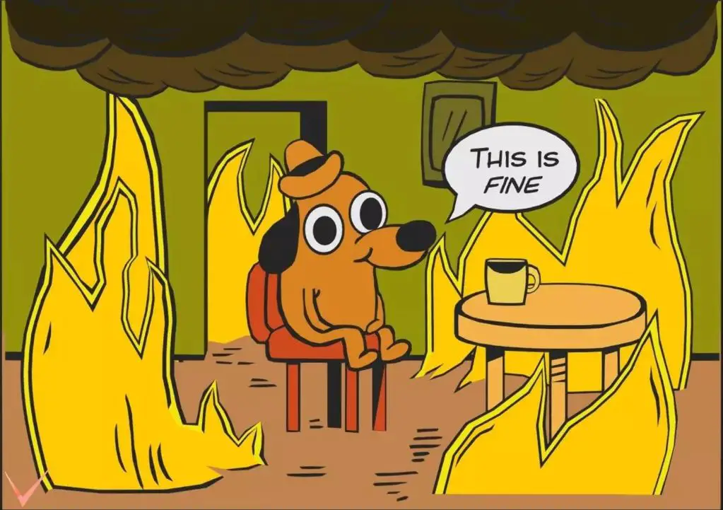 popularity of 'this is fine' meme