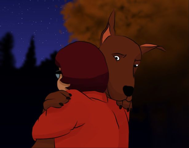 scooby and velma hugging
