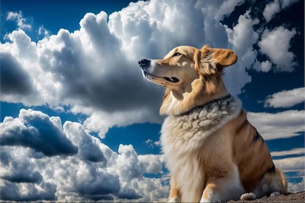 seeing a dog's face in the clouds