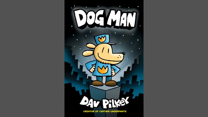 the cover of the first dog man book