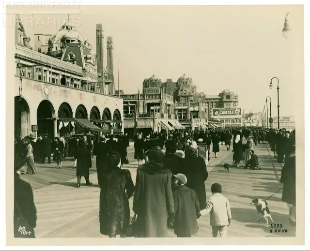 the historic boardwalk in atlantic city, nj.