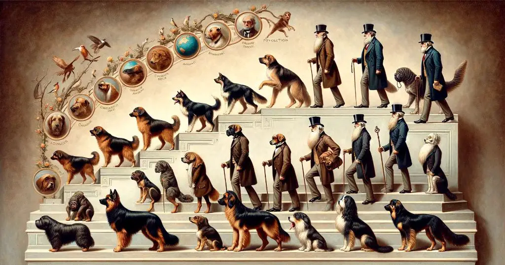 victorian era dog breeders examining dogs